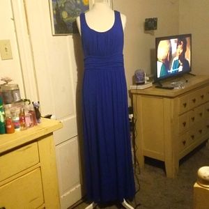 AB STUDIO XL Cobalt Blue Dress w/ Cute Bunchy front & across the Midsection
